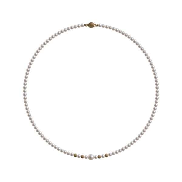 Collana perle naturali e oro giallo 18kt B17