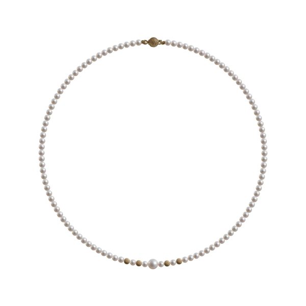 Collana perle naturali e oro giallo 18kt B17