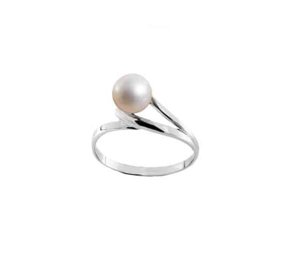 Anello Seta con perla naturale e oro 18kt   B46