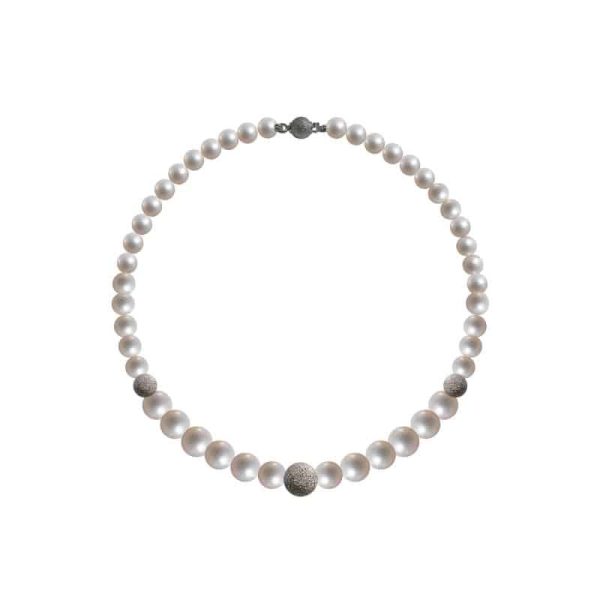 Bracciale di  perle naturali e con inserti in oro 18 kt  B 19