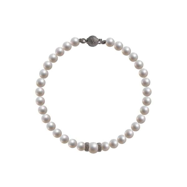 Bracciale perle naturali con inserti in oro 18 kt  B 25