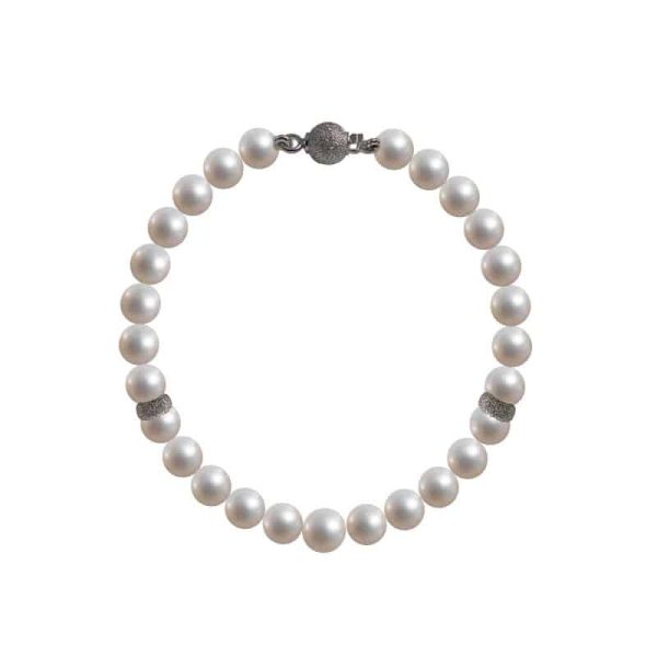 Bracciale perle Seta con inserti in oro 18kt  B 18