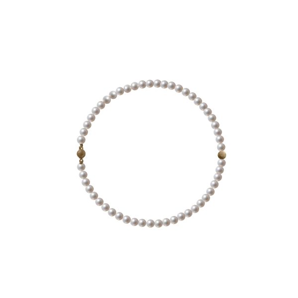 Bracciale perle naturali e un inserto in oro giallo 18kt