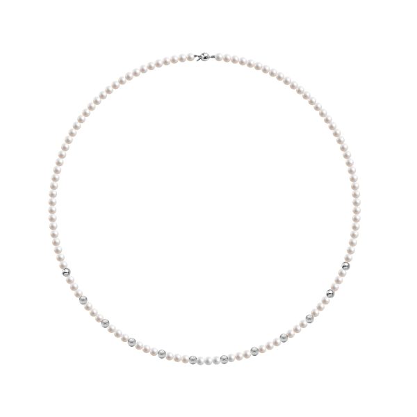 Collana argento e dieci palline lucide