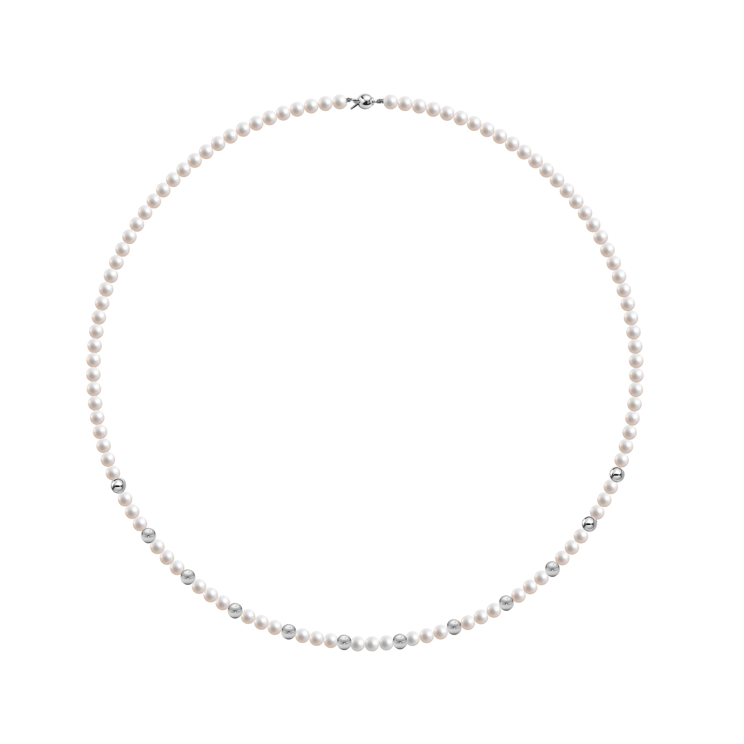 Collana argento e dieci palline lucide